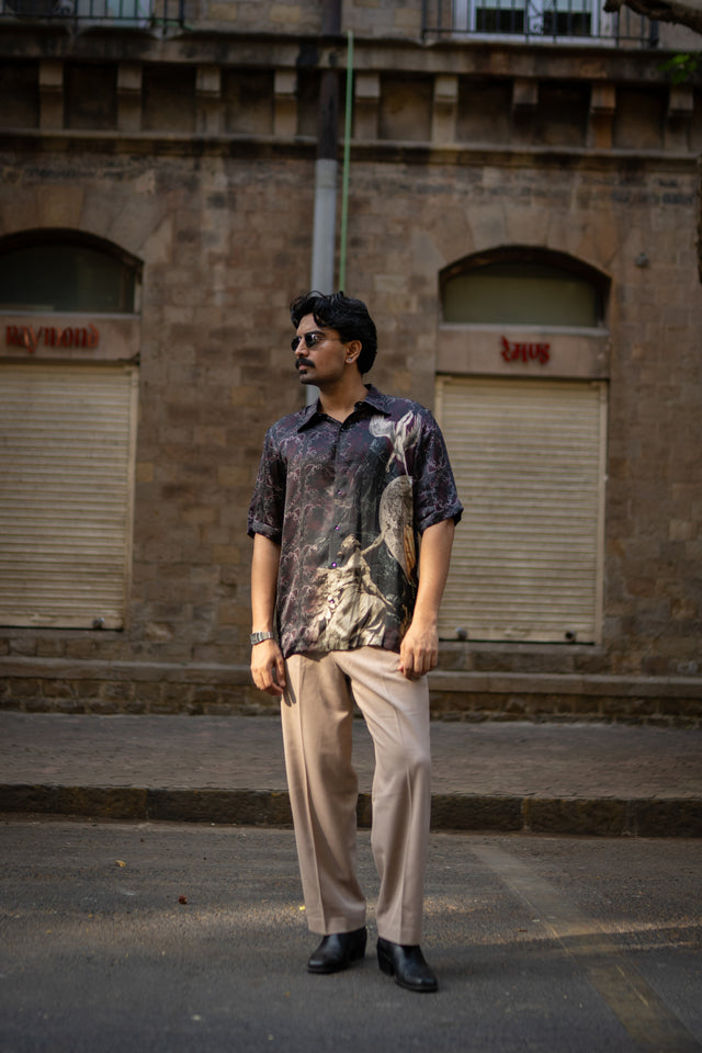 Shadow Horizon Pure Bemberg Satin Short Sleeve Shirt