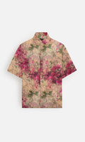 Dusty Romance Pure Satin Linen Short Sleeve Shirt