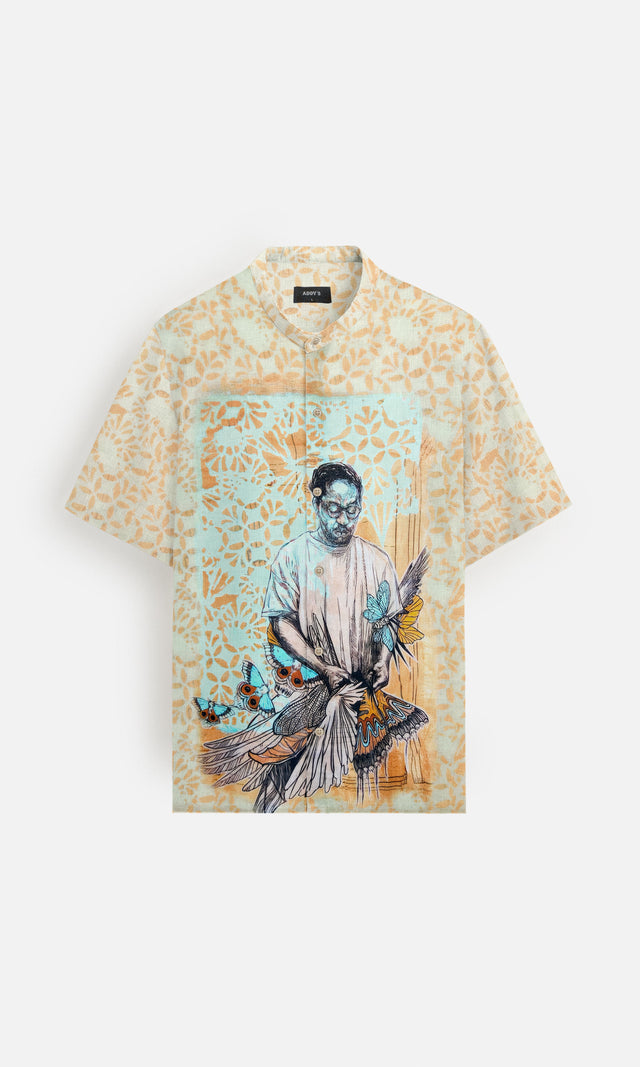 Bohemian Soul (Pure Linen Short Sleeve Shirt) – AddysForMen®️