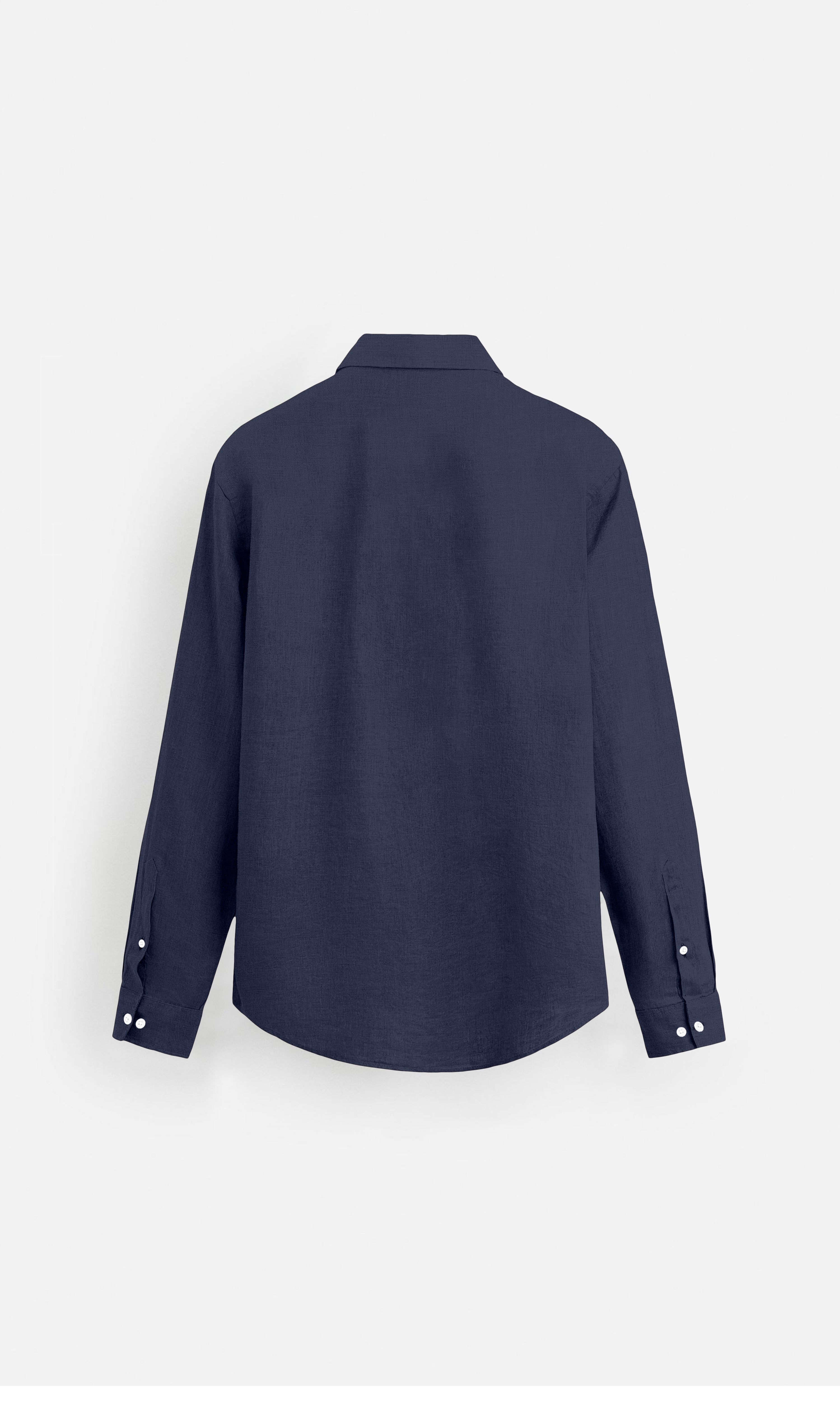 Deep Navy Pure Linen full Sleeve Shirt - AddysForMen®
