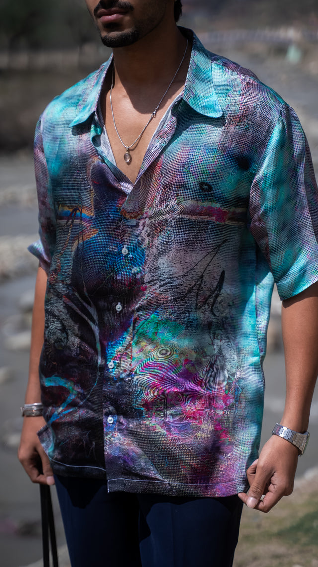 Aurora Flow Pure Bemberg Satin Short Sleeve Shirt