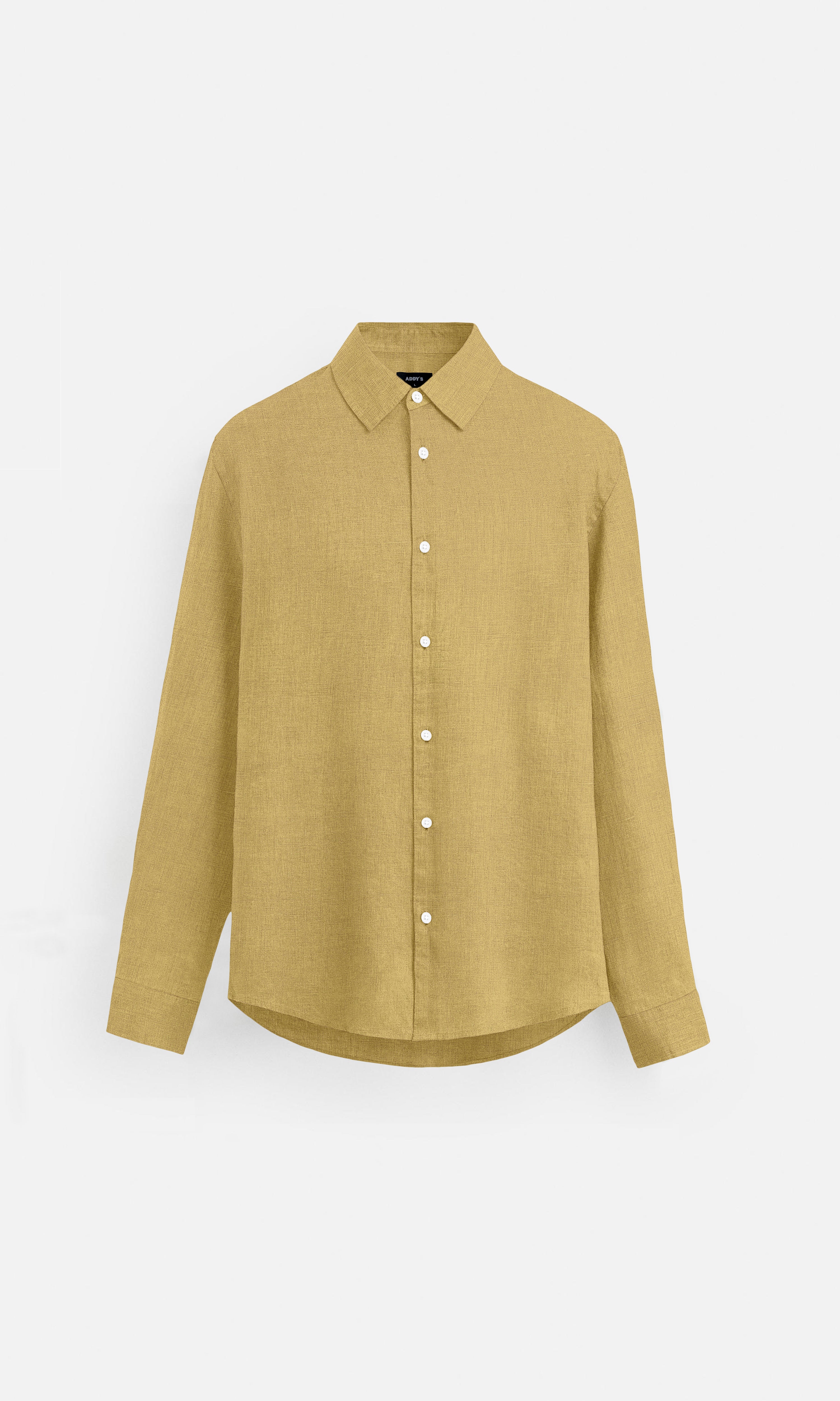 Golden Mustard Pure Linen full Sleeve Shirt - AddysForMen®