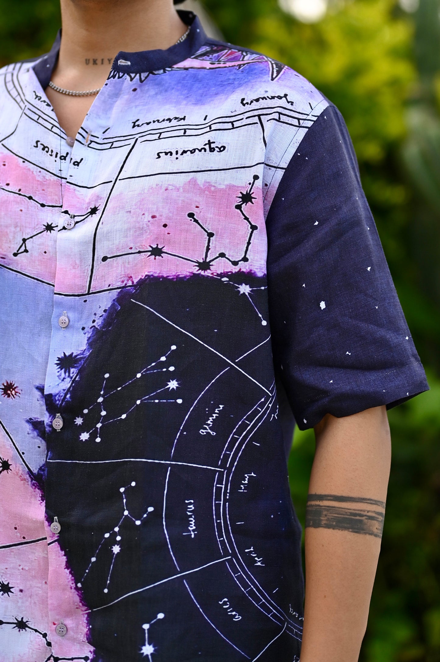 "Stellar Infusion : Unveiling the Wonders of the Universe - Short Sleeve Shirt"
