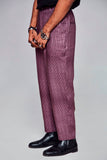 Blurb Wine: Pure Linen Loose Tapered Fit Pant