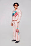 Blossom Dreams : Pure Linen Crop Length Jacket
