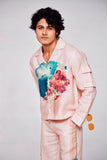 Blossom Dreams : Pure Linen Crop Length Jacket