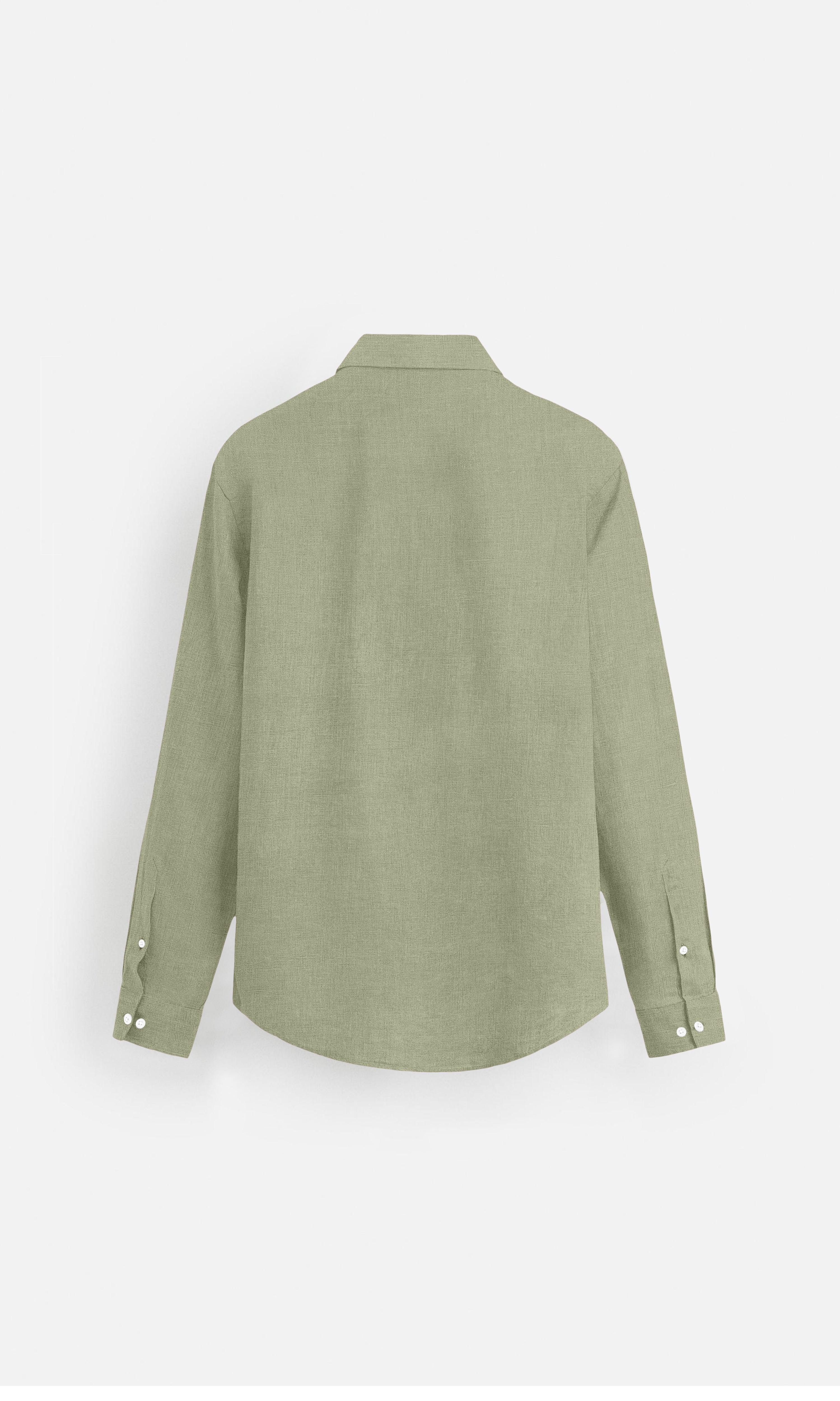 Muted Olive Pure Linen full Sleeve Shirt - AddysForMen®