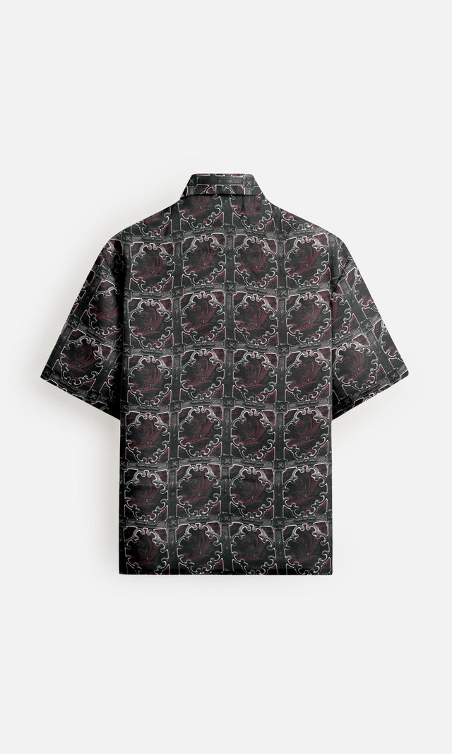 Shadow Horizon Pure Bemberg Satin Short Sleeve Shirt