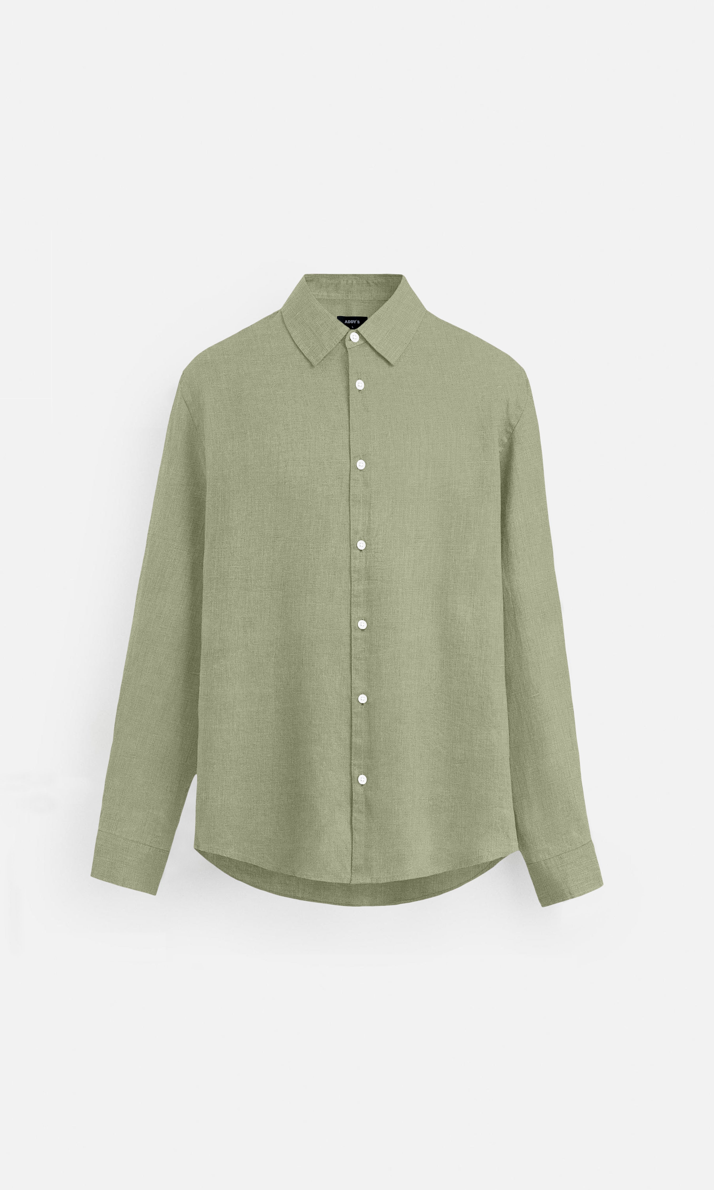 Muted Olive Pure Linen full Sleeve Shirt - AddysForMen®