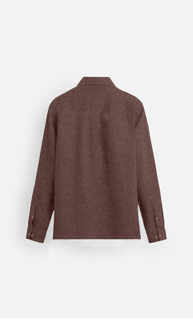 Bronze Horizon Pure Linen Designer Shirt