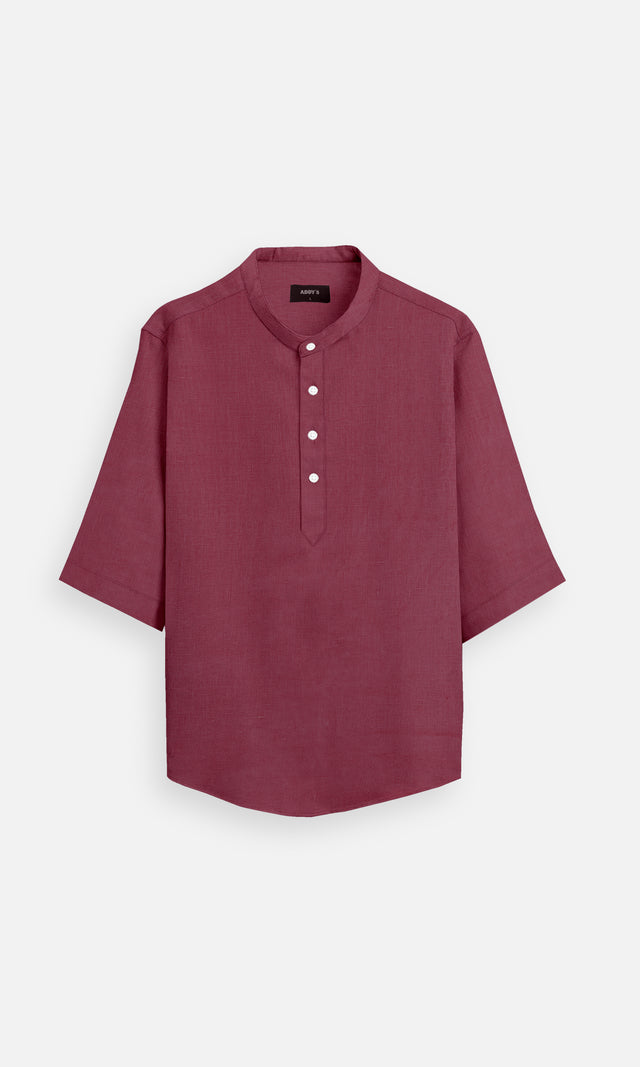 Blush Red Pure Linen Shirt, Office Wear, Regular Wear, Formal Wear, Digital Printed Shirt, shirt for men, shirt for women, shirts for men, shirts for women, Short Sleeve shirt, satin Pure Linen shirt, beach wear shirt, party wear shirt