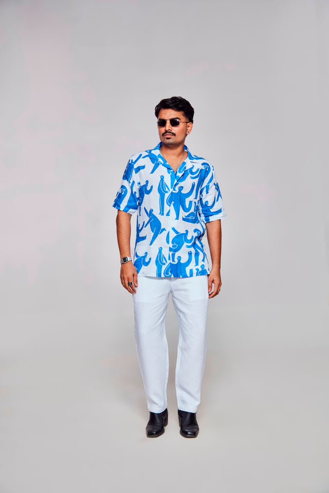 Symbolic Depths Pure Satin Linen Shirt, shirt for men, shirt for women, shirts for men, shirts for women, Short Sleeve shirt, satin Pure Satin Linen shirt, beach wear shirt, party wear shirt