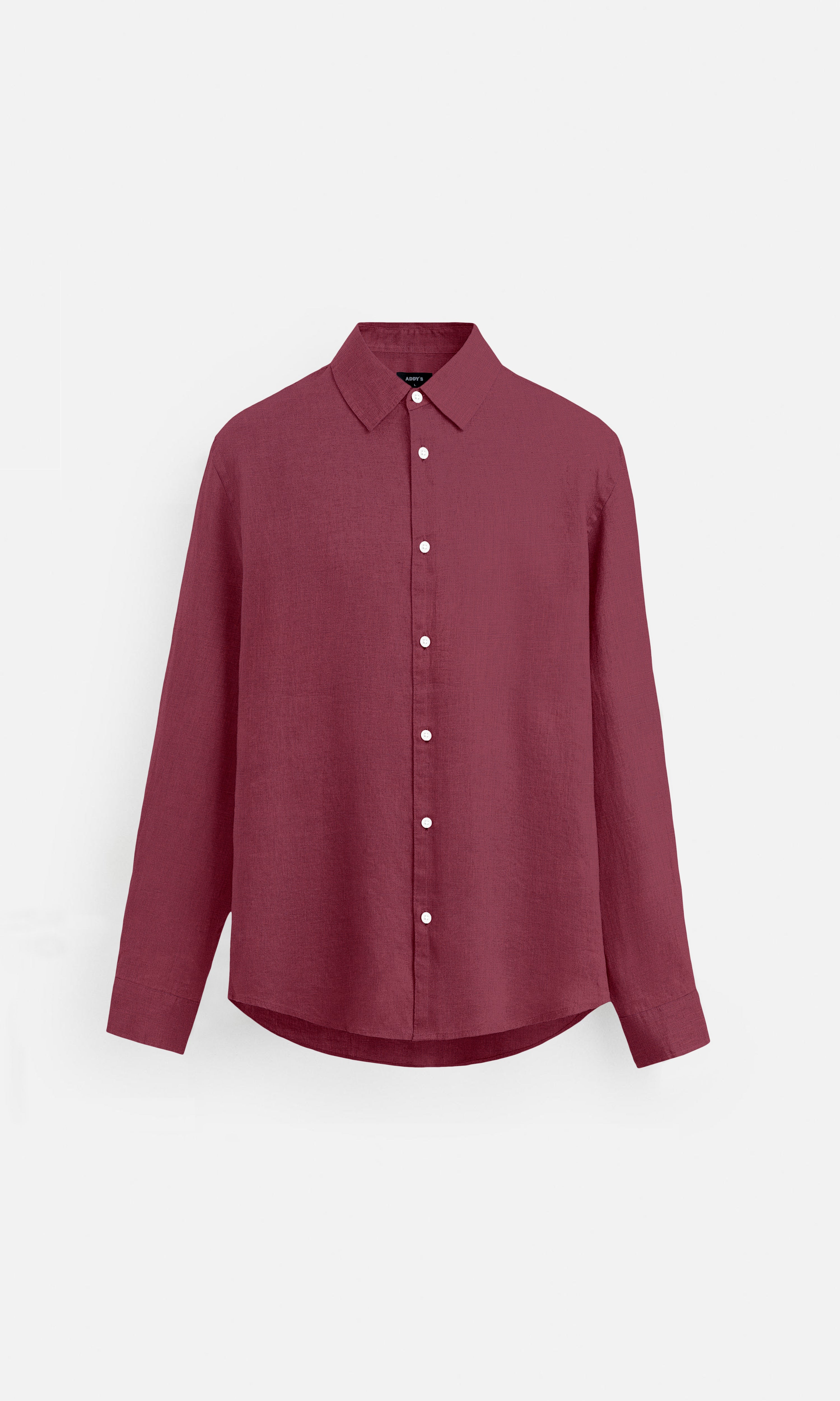 Blush Red Pure Linen full Sleeve Shirt - AddysForMen®