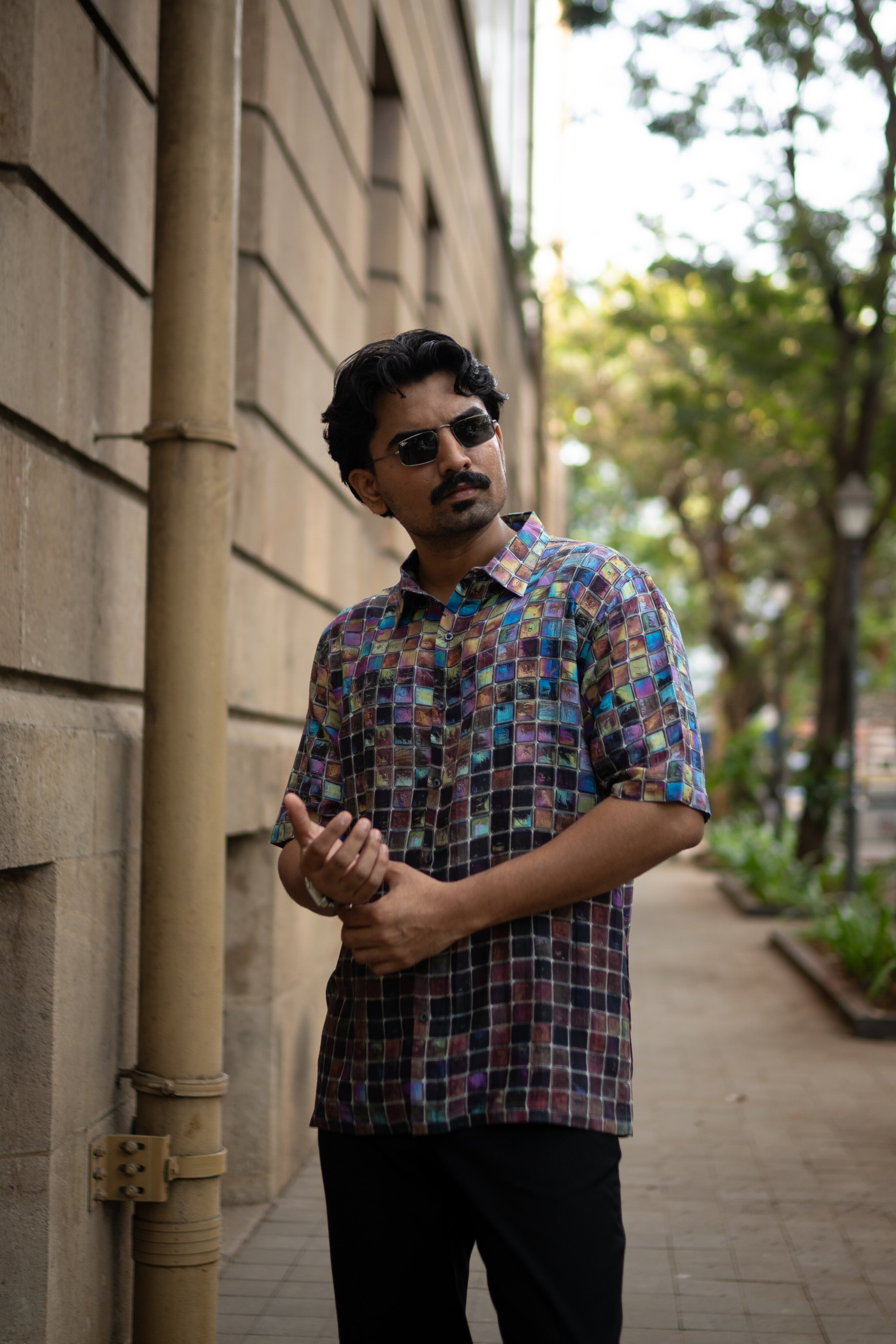 Urban Spectrum Pure Satin Linen Short Sleeve Shirt