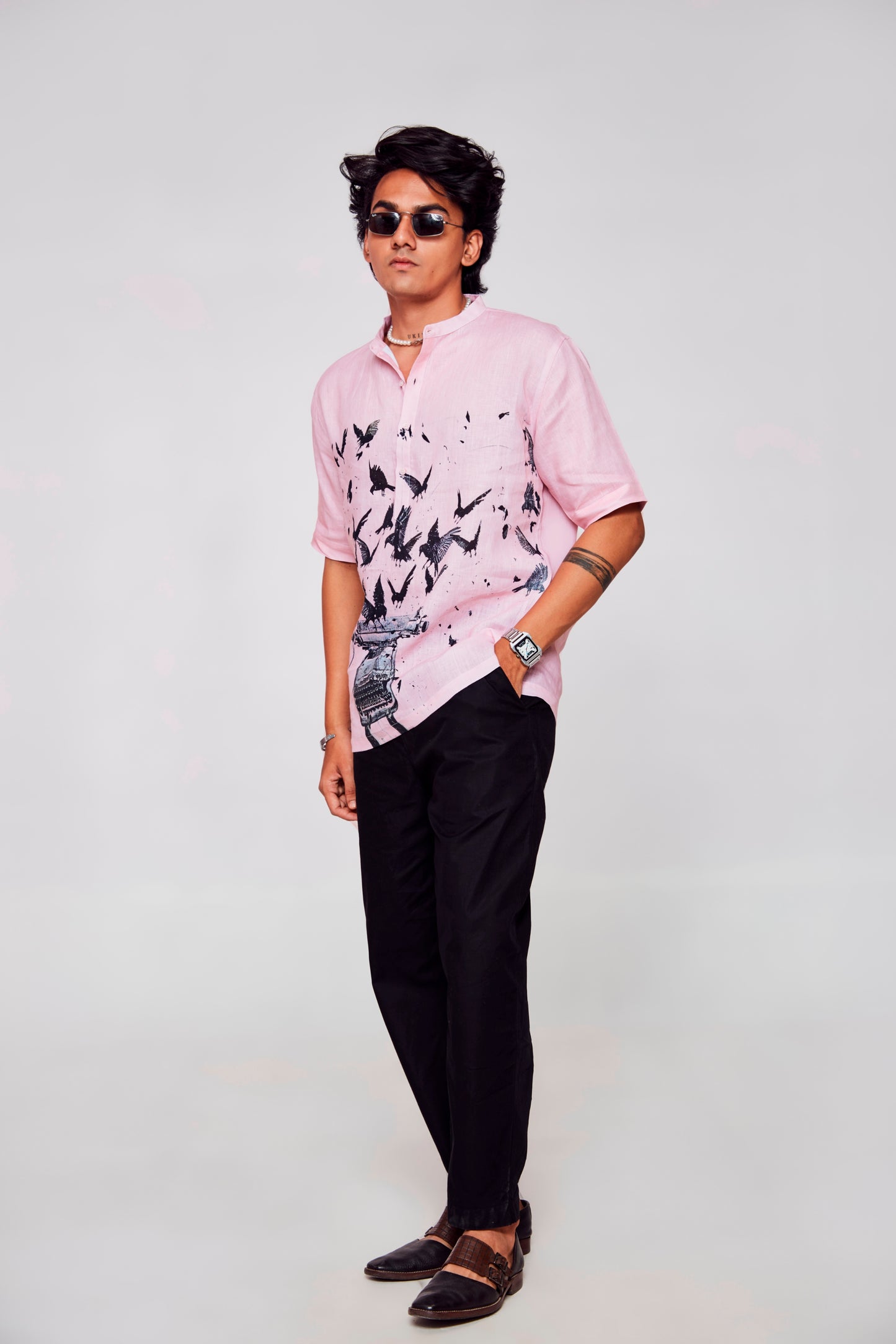 Fingers on Fire : Embrace the Art of Lightning Fast Typing - Pure Linen Short Sleeve Kurta