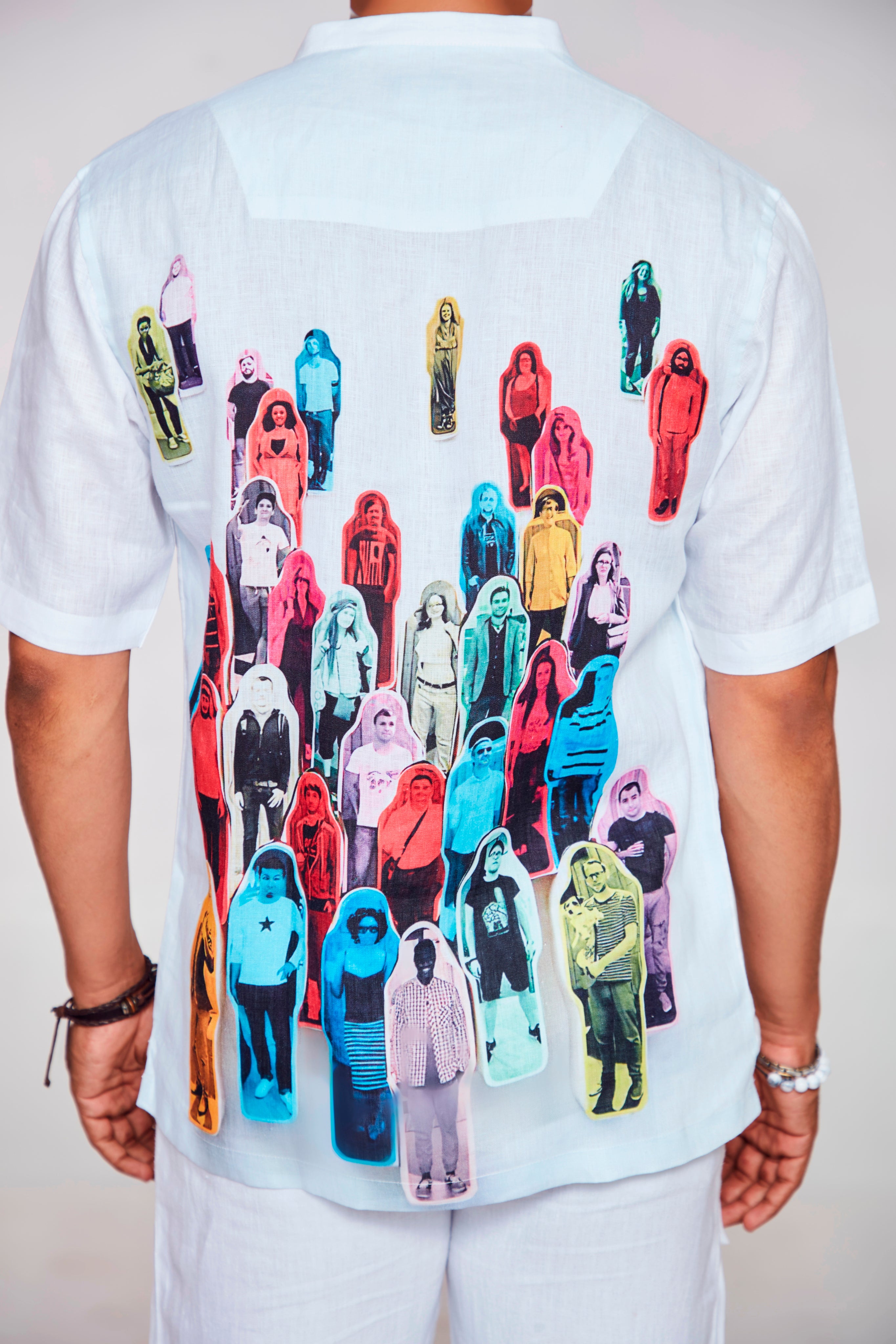 Tech Portrait : Connection to Human Creativity and Work - Pure Linen Short Sleeve Shirt