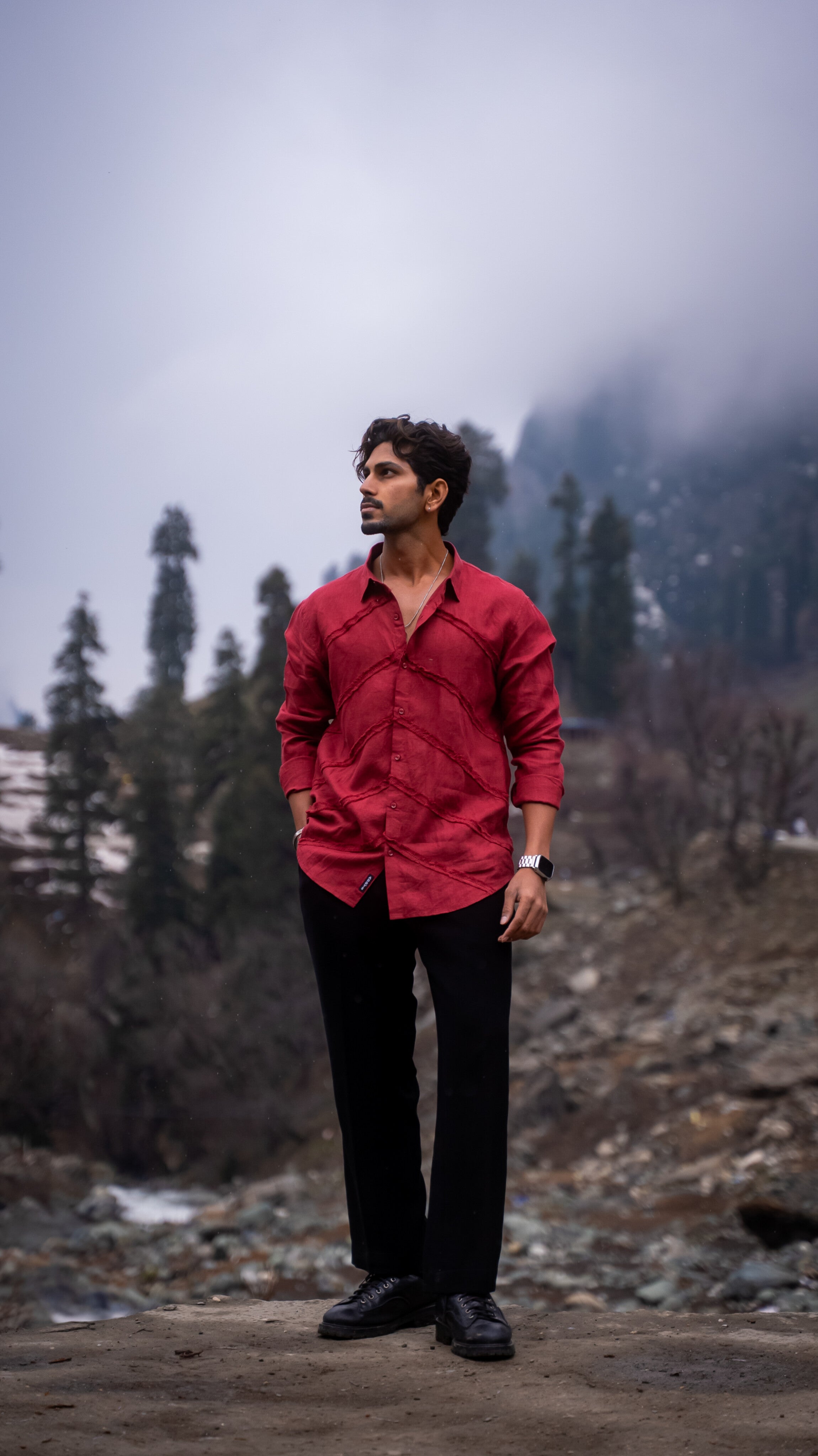 Ember Ridge Pure Linen Designer Shirt