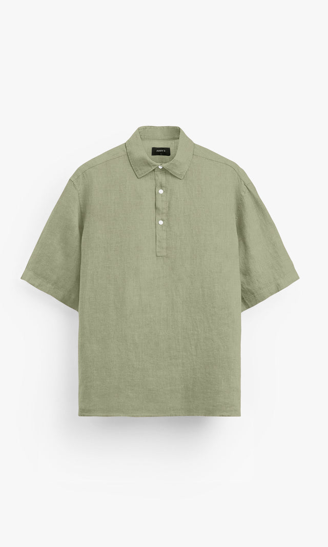 Muted Olive polo shirt Pure Linen Shirt, Office Wear, Regular Wear, Formal Wear, Digital Printed Shirt, shirt for men, shirt for women, shirts for men, shirts for women, Short Sleeve shirt, satin Pure Linen shirt, beach wear shirt, party wear shirt