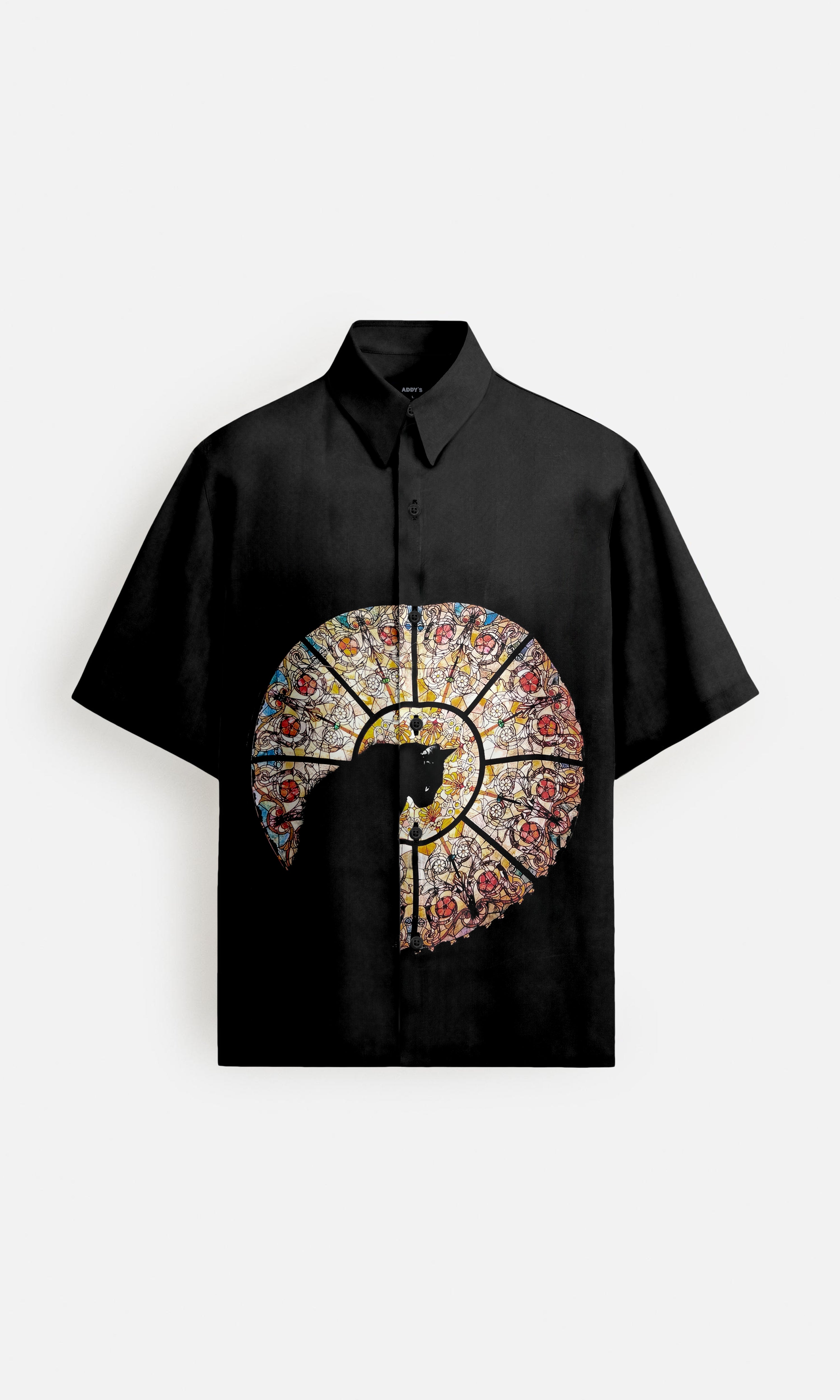 Tribal Cat Pure Bemberg Satin Short Sleeve Shirt