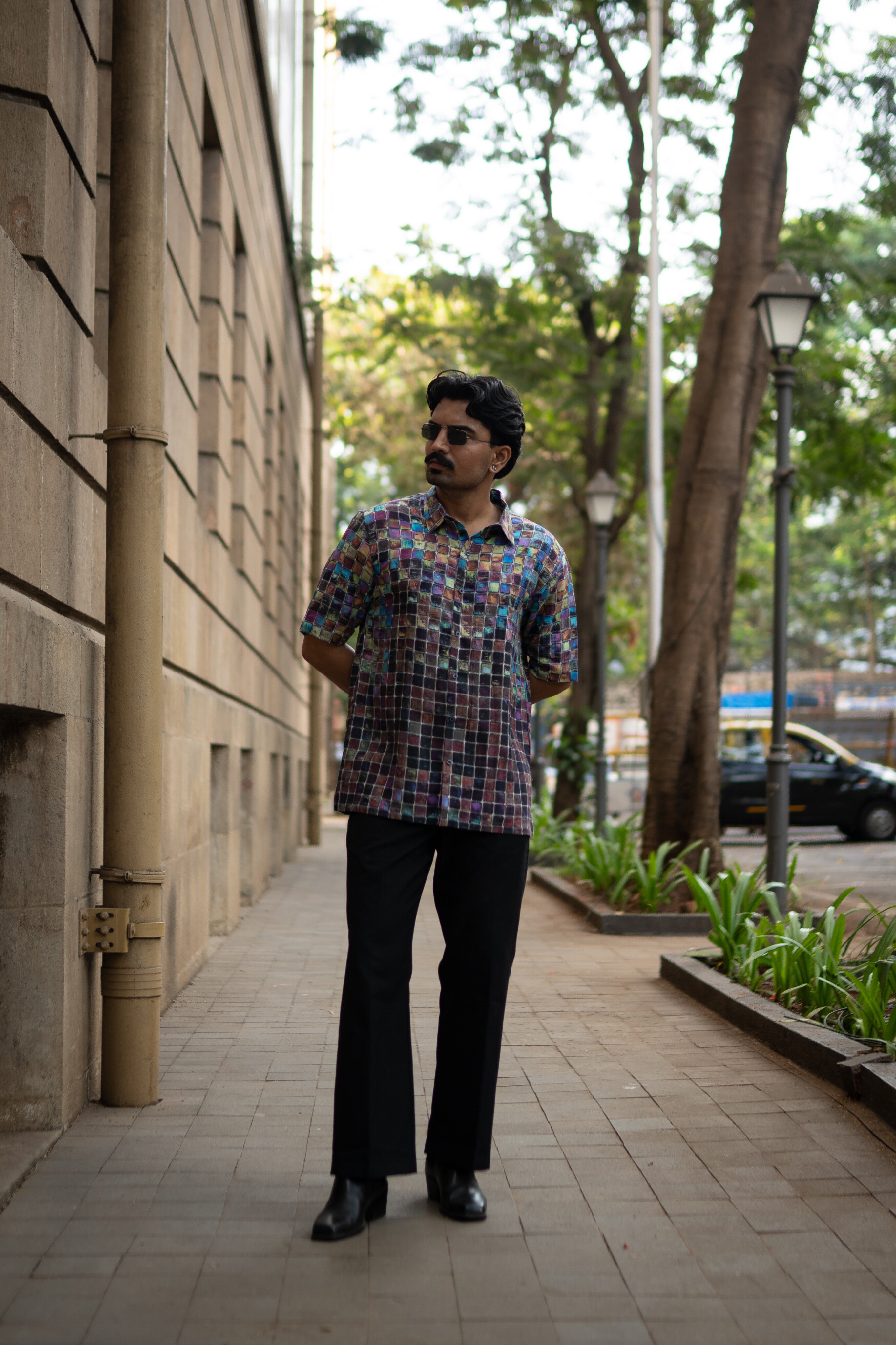 Urban Spectrum Pure Satin Linen Short Sleeve Shirt
