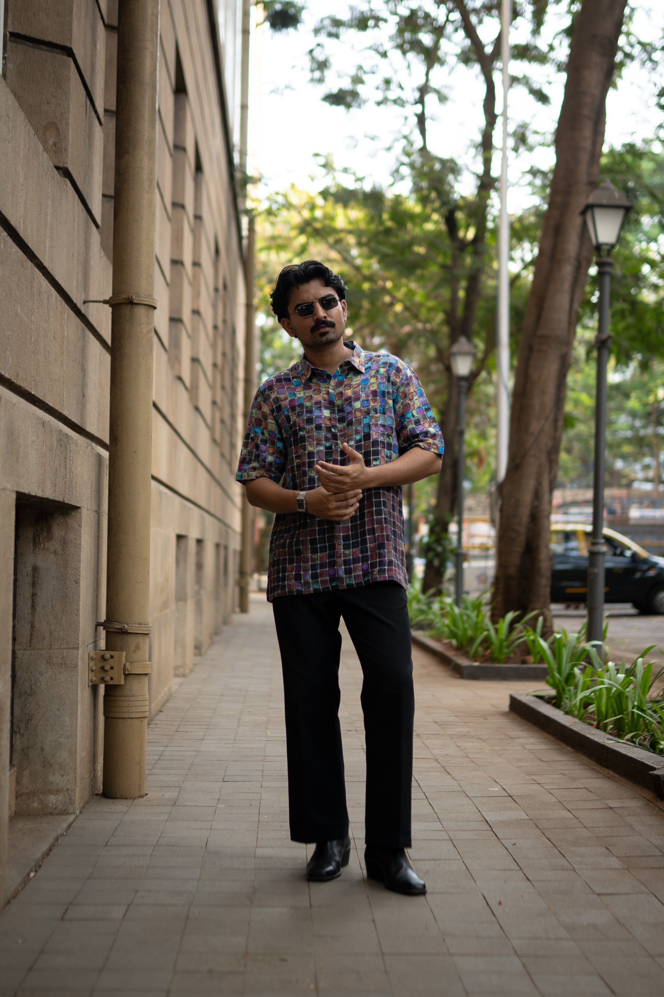 Urban Spectrum Pure Satin Linen Short Sleeve Shirt