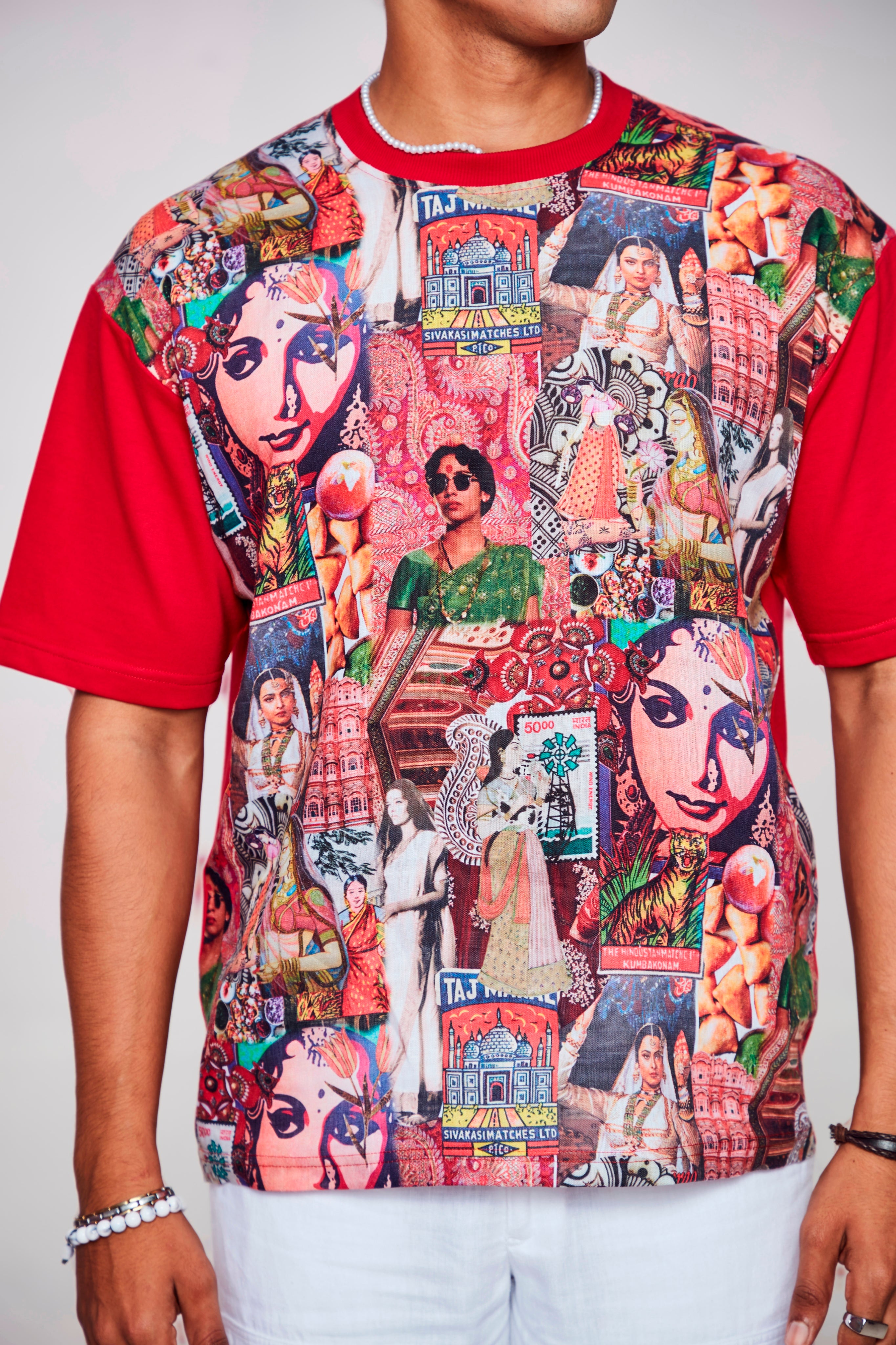 Ravishing Red : Magic of Bollywood through Fashion - Oversize Linen Tshirt