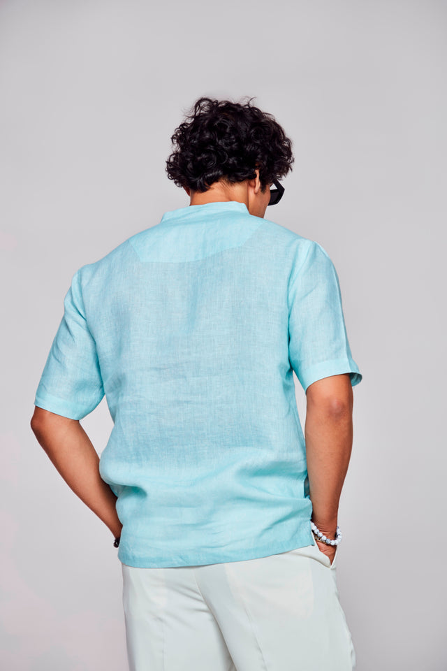 Tech Enthusiast : Boundless Creativity - Pure Linen Short Sleeve Kurta