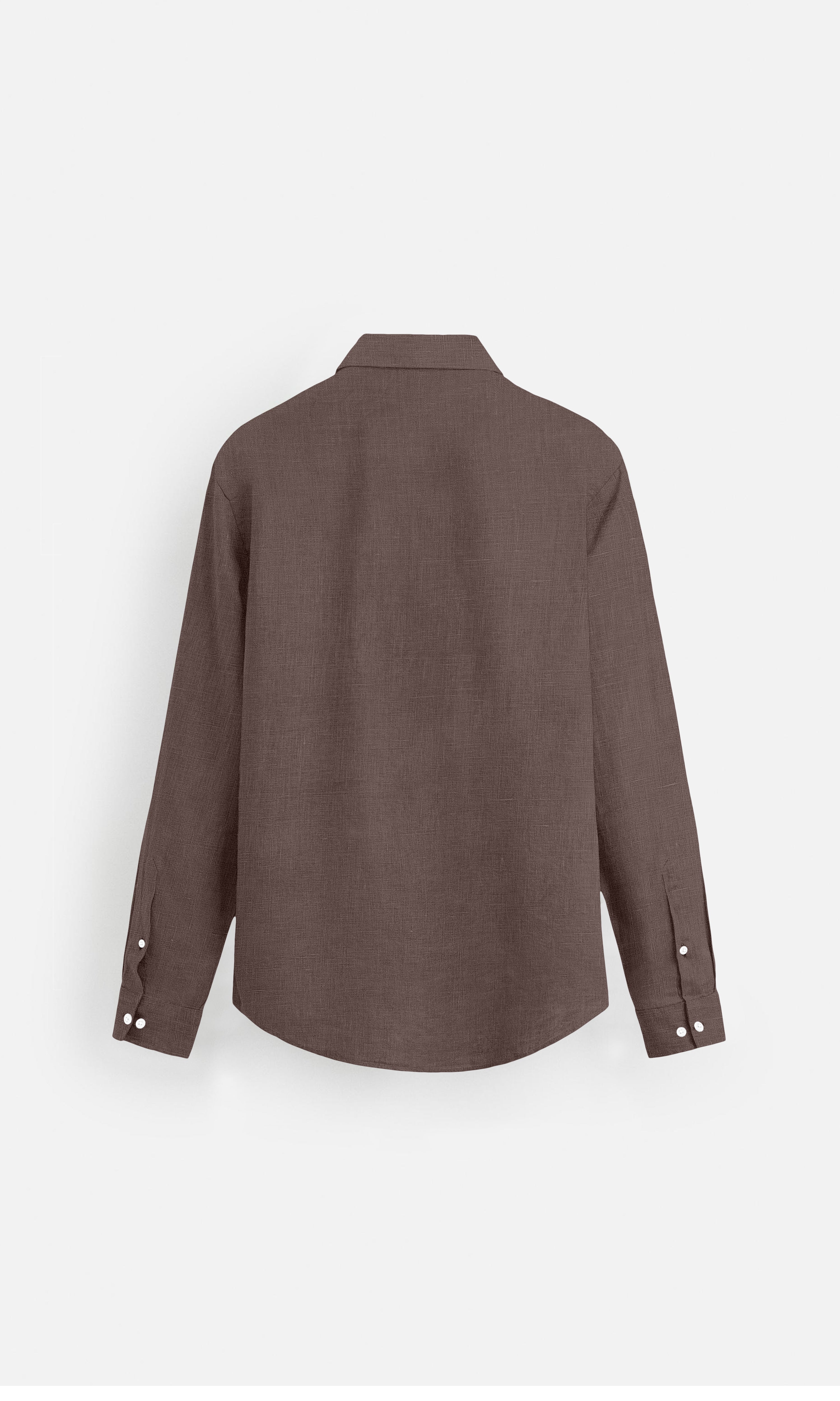 Rich Cocoa Pure Linen full Sleeve Shirt - AddysForMen®