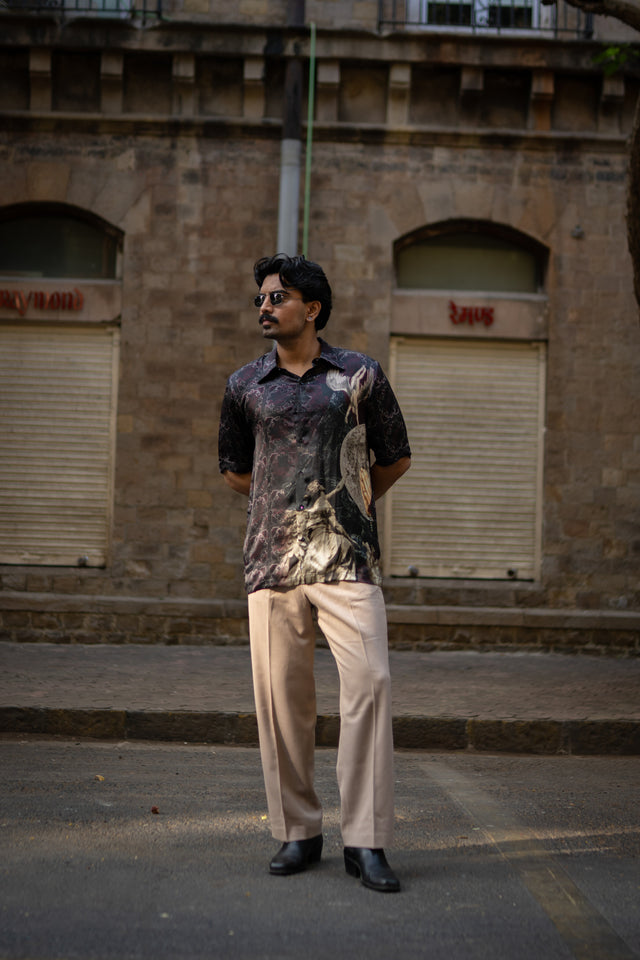 Shadow Horizon Pure Bemberg Satin Short Sleeve Shirt