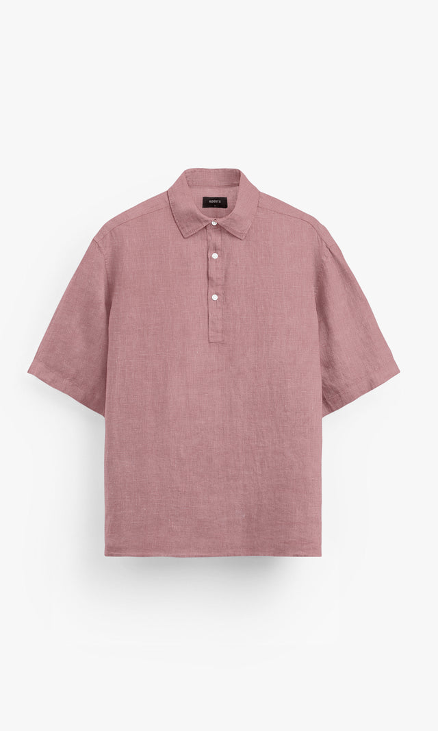Soft Mauve polo shirt Pure Linen Shirt, Office Wear, Regular Wear, Formal Wear, Digital Printed Shirt, shirt for men, shirt for women, shirts for men, shirts for women, Short Sleeve shirt, satin Pure Linen shirt, beach wear shirt, party wear shirt