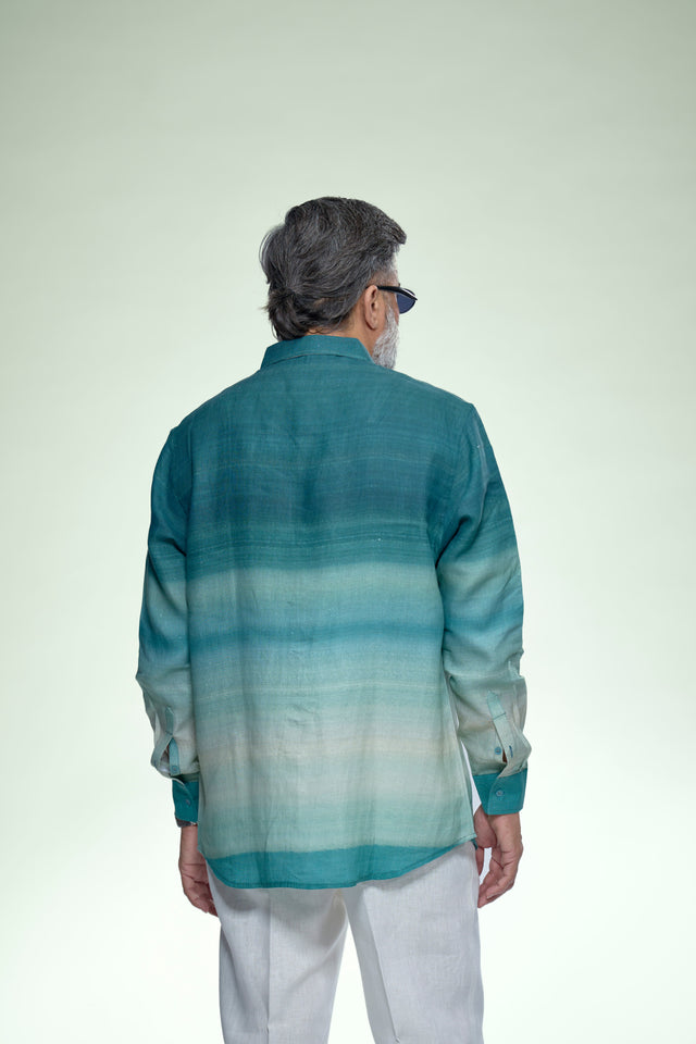 Lotus Art Pure Linen Full Sleeve Shirt - AddysForMen®