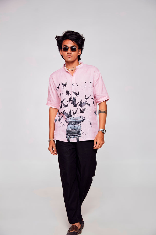 Fingers on Fire Pure Satin Linen Shirt, shirt for men, shirt for women, shirts for men, shirts for women, Short Sleeve shirt, satin Pure Satin Linen shirt, beach wear shirt, party wear shirt