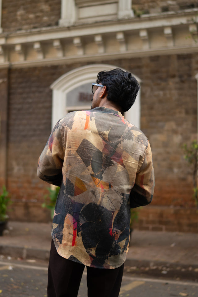 Earthbound Art Pure Linen Designer Unisex Long Sleeve Shirt - AddysForMen®
