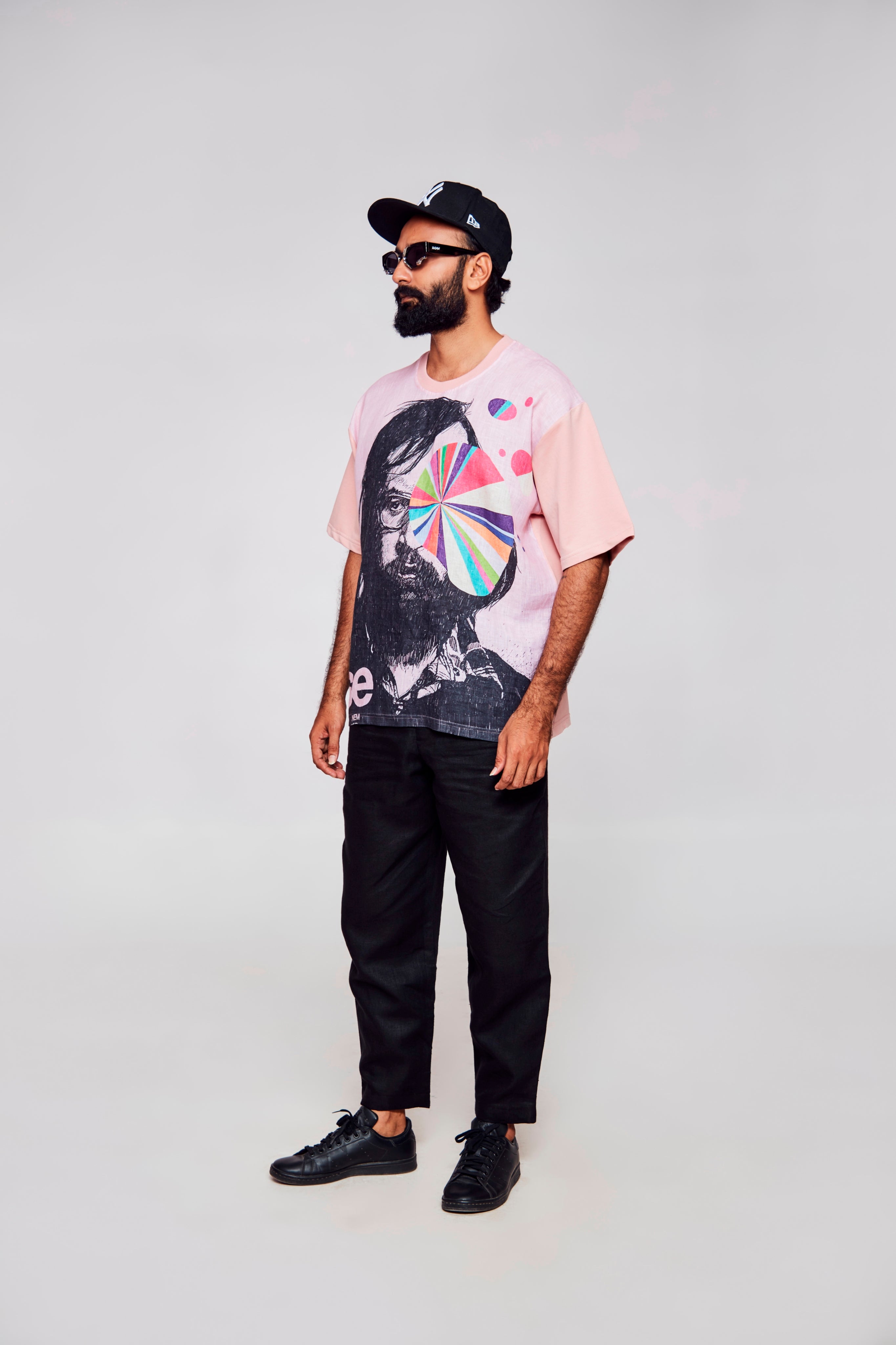 Whiskered Vision : Legendary Beardmanship - Oversize Linen Tshirt