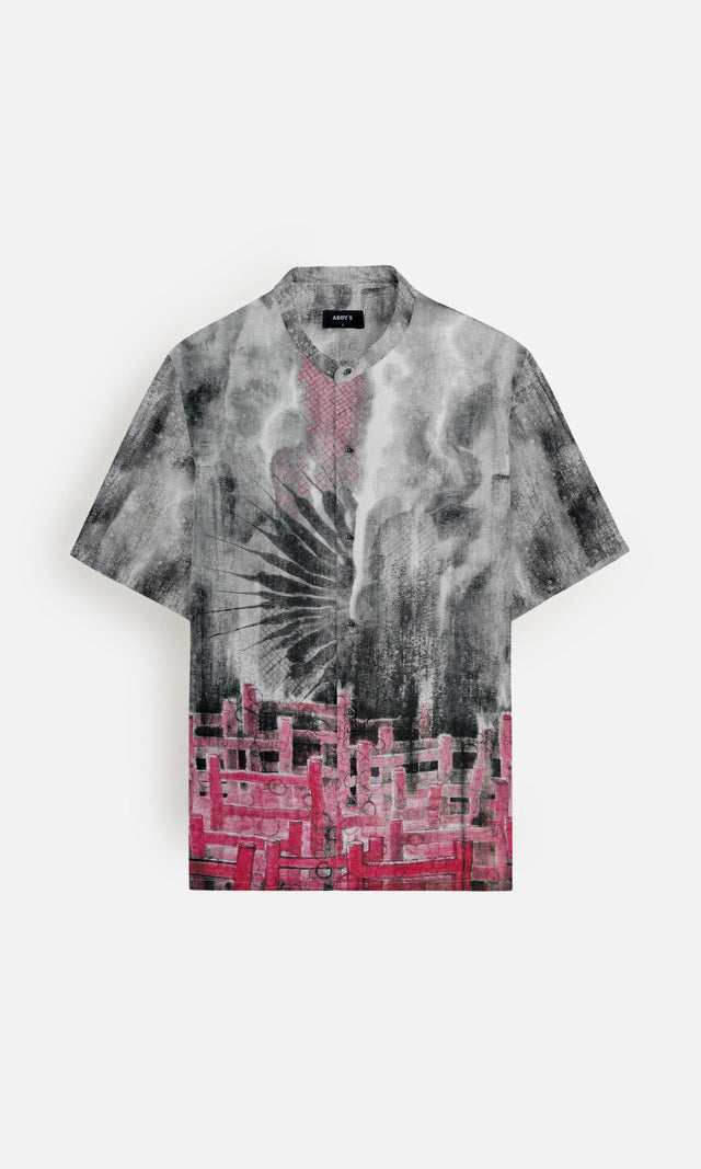 Smoke Wave Unisex (Pure Linen Short Sleeve Shirt) - AddysForMen®