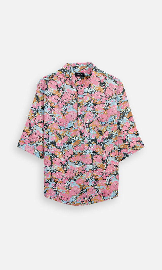 Dreamy Drift (Pure Linen Kurta Style Shirt) - AddysForMen®️