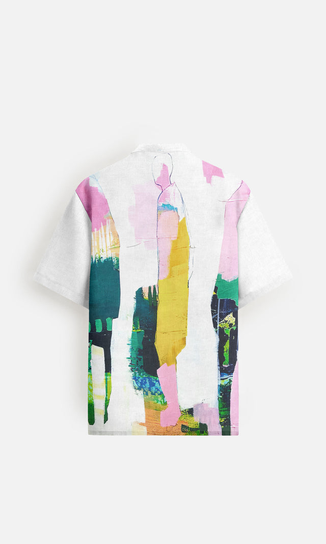Abstract Drift (Pure Linen Short Sleeve Shirt) – AddysForMen®️