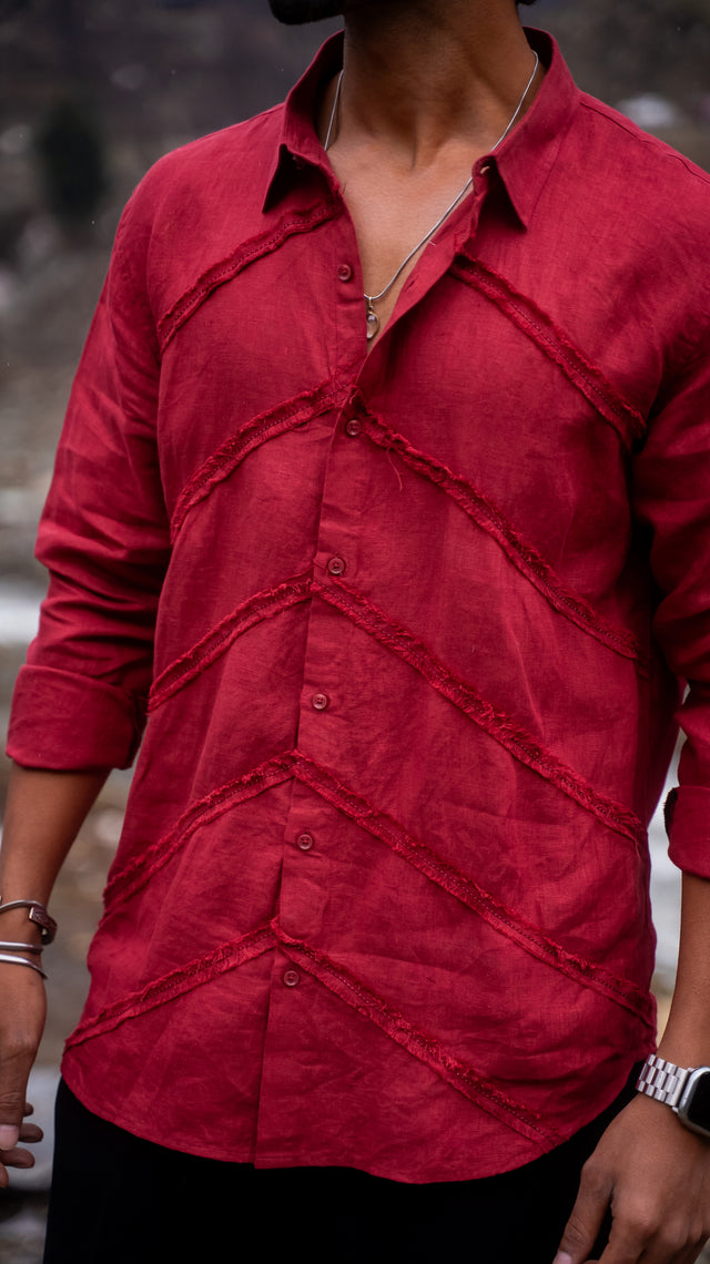 Ember Ridge Pure Linen Designer Shirt