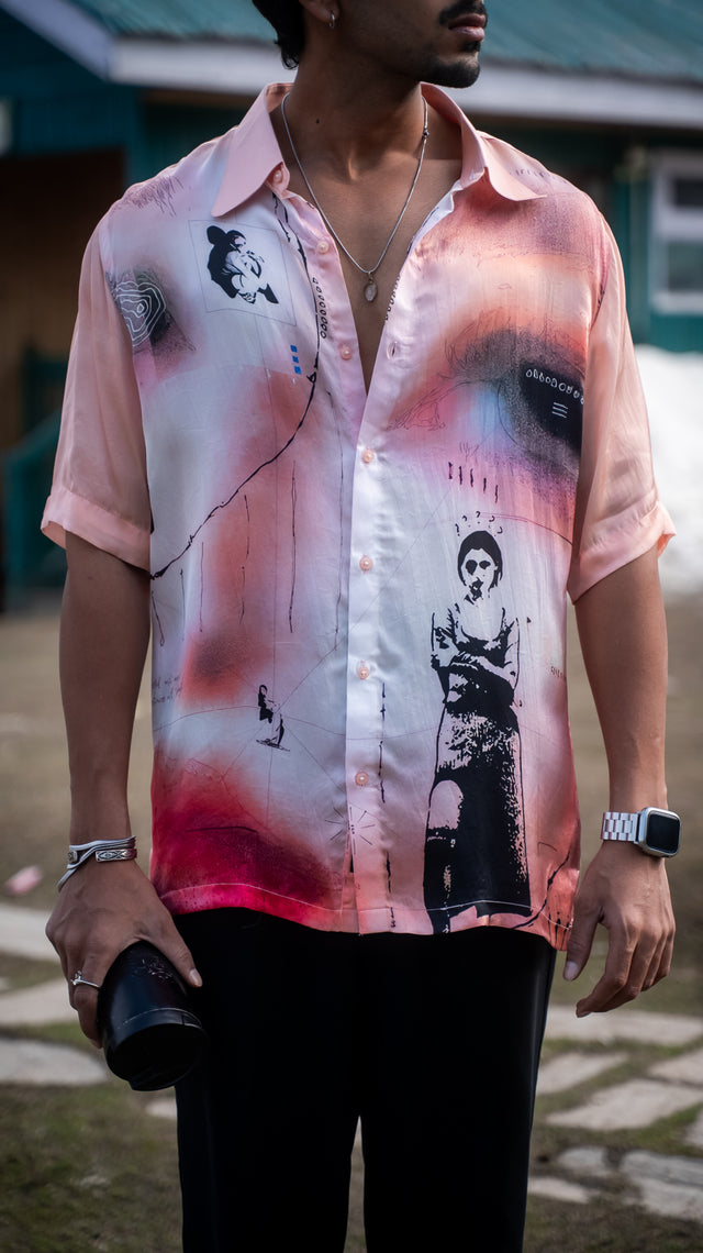 Cinema Sketch Pure Bemberg Satin Short Sleeve Shirt