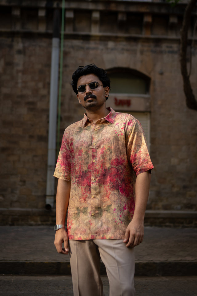 Digital Dusty Romance Pure Linen Shirt, Digital Printed Shirt, shirt for men, shirt for women, shirts for men, shirts for women, Long Sleeve shirt, satin Pure Linen shirt, beach wear shirt, party wear shirt