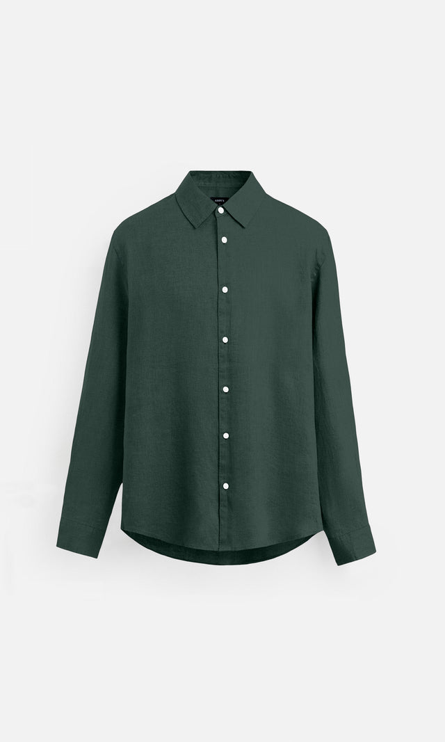 Deep Forest Green shirt Pure Linen Shirt, Office Wear, Regular Wear, Formal Wear, Digital Printed Shirt, shirt for men, shirt for women, shirts for men, shirts for women, Full Sleeve shirt, satin Pure Linen shirt, beach wear shirt, party wear shirt