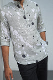 Artiest Drip (Pure Linen Kurta Style Shirt) - AddysForMen®️