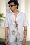 Rusty Heart (Pure Linen Kurta Style Shirt) - AddysForMen®️