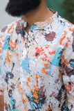 Artsy Canvas (Pure Linen Kurta Style Shirt) - AddysForMen®️