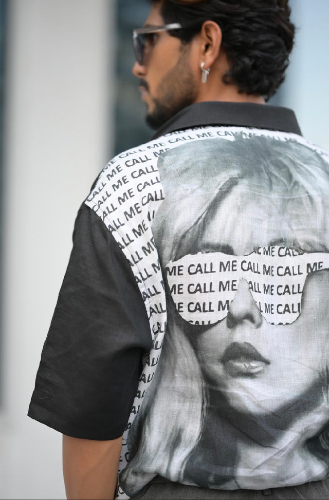 Call me aesthetic (Pure Linen Kurta Style Shirt) - AddysForMen®️
