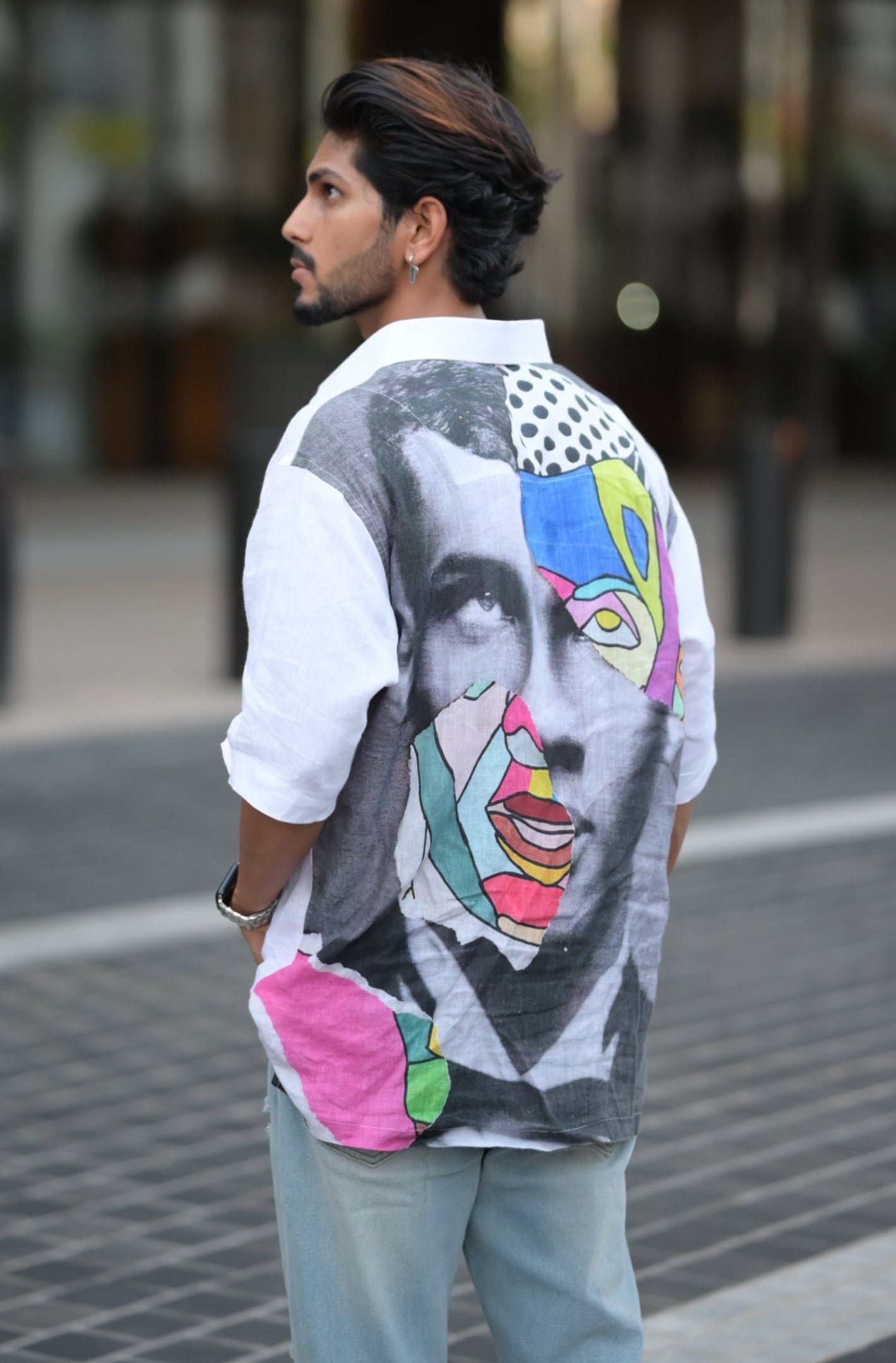 Trippy Emotions (Pure Linen Kurta Style Shirt) - AddysForMen®️