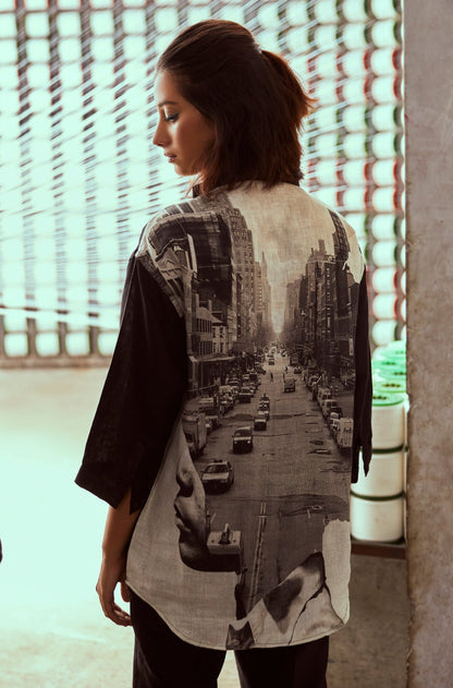 London Street (Pure Linen Kurta Style Shirt) - AddysForMen®️