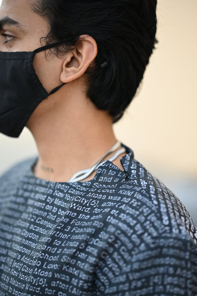 Writing Face Pure Linen Tshirt Style Shirt