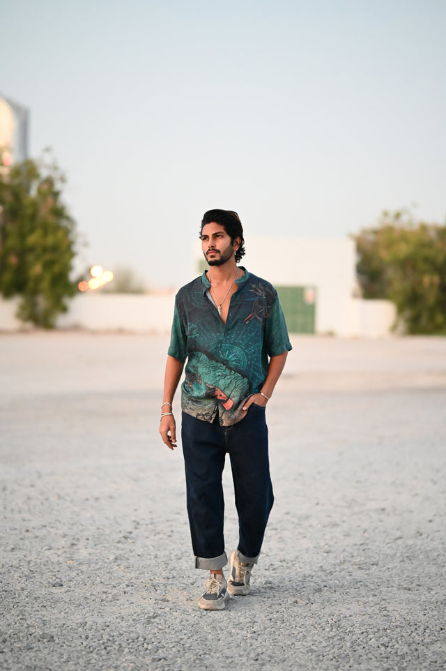 Atlantis (Pure Tencel Satin Shirt) - AddysForMen®️