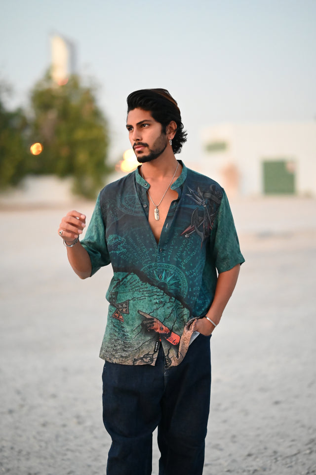 Atlantis (Pure Tencel Satin Shirt) - AddysForMen®️